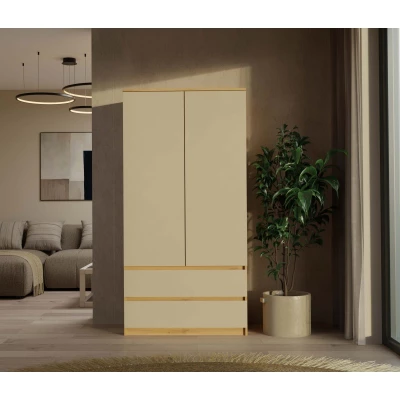 Flurgarderobe 90 cm TAAVI - Artisan Eiche / Kaschmir