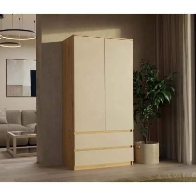 Flurgarderobe 90 cm TAAVI - Artisan Eiche / Kaschmir