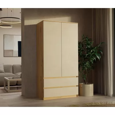 Flurgarderobe 90 cm TAAVI - Artisan Eiche / Kaschmir