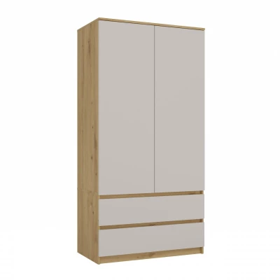Flurgarderobe 90 cm TAAVI - Artisan Eiche / Kaschmir