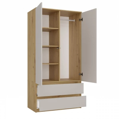Flurgarderobe 90 cm TAAVI - Artisan Eiche / Kaschmir