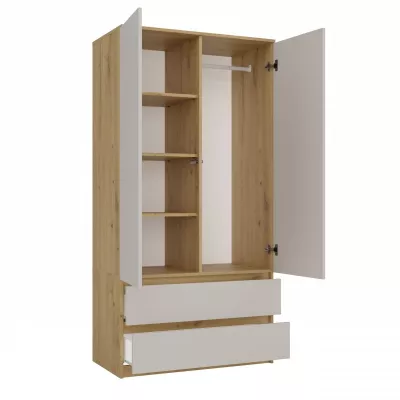 Flurgarderobe 90 cm TAAVI - Artisan Eiche / Kaschmir