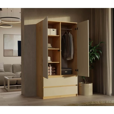 Flurgarderobe 90 cm TAAVI - Artisan Eiche / Kaschmir