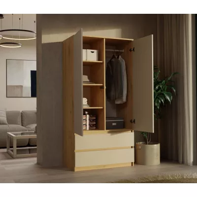 Flurgarderobe 90 cm TAAVI - Artisan Eiche / Kaschmir