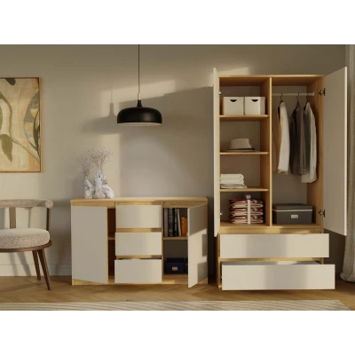 Flurgarderobe 90 cm TAAVI - Artisan Eiche / Kaschmir