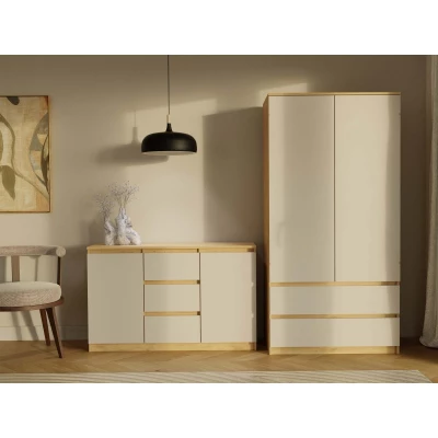 Flurgarderobe 90 cm TAAVI - Artisan Eiche / Kaschmir