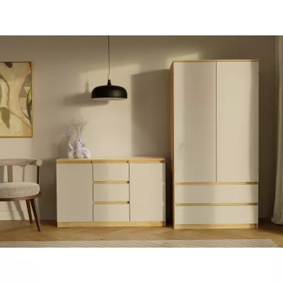 Flurgarderobe 90 cm TAAVI - Artisan Eiche / Kaschmir