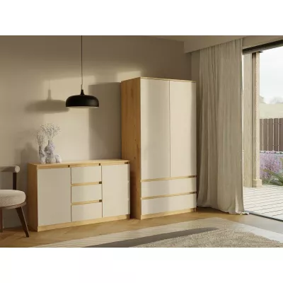 Flurgarderobe 90 cm TAAVI - Artisan Eiche / Kaschmir