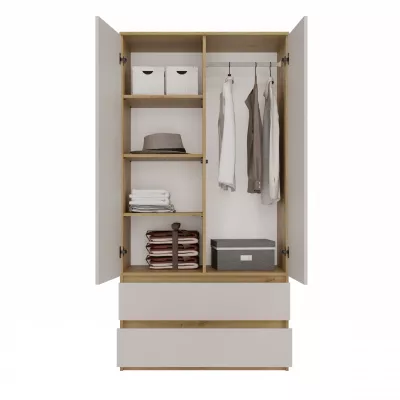 Flurgarderobe 90 cm TAAVI - Artisan Eiche / Kaschmir
