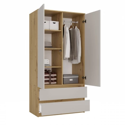Flurgarderobe 90 cm TAAVI - Artisan Eiche / Kaschmir