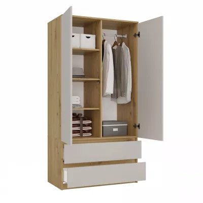 Flurgarderobe 90 cm TAAVI - Artisan Eiche / Kaschmir