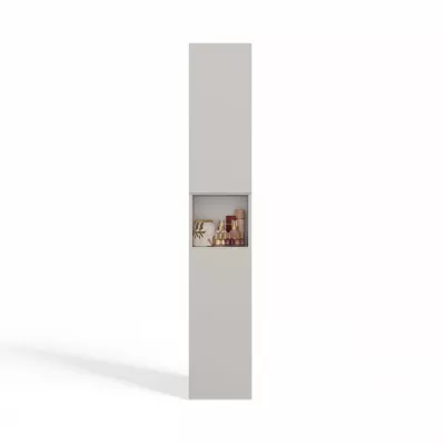 Schmaler Badezimmerschrank 31 cm ATSO 7 - Kaschmir