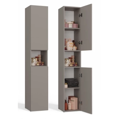 Schmaler Badezimmerschrank 31 cm ATSO 7 - grau