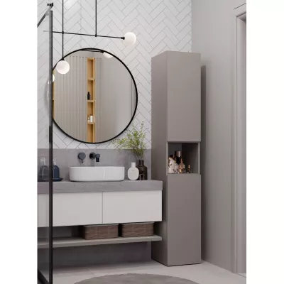Schmaler Badezimmerschrank 31 cm ATSO 7 - grau