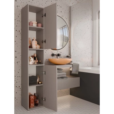 Schmaler Badezimmerschrank 31 cm ATSO 7 - grau