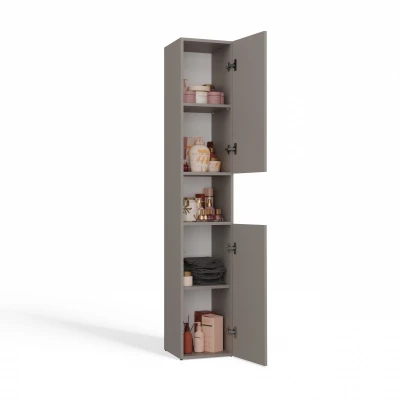 Schmaler Badezimmerschrank 31 cm ATSO 7 - grau