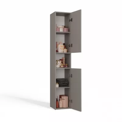 Schmaler Badezimmerschrank 31 cm ATSO 7 - grau