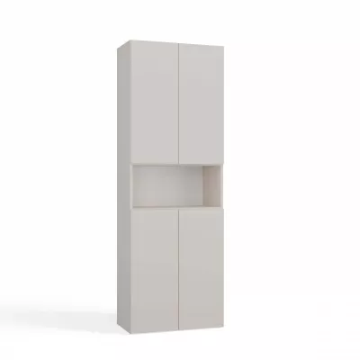 Badezimmerschrank 60 cm mit Wäschekorb und Ablage ATSO 6 - Kaschmir