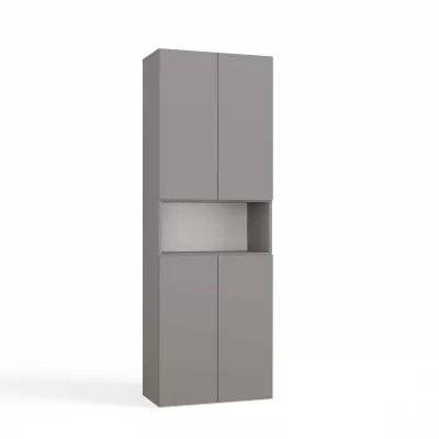 Badezimmerschrank 60 cm mit Wäschekorb und Ablage ATSO 6 - grau