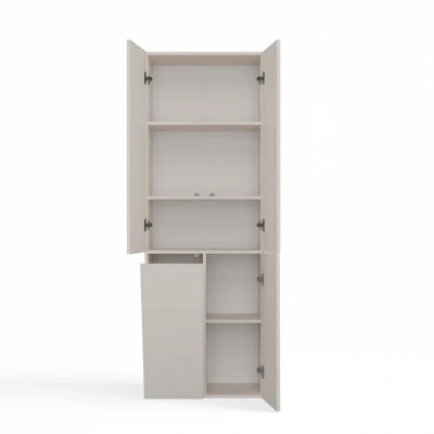 Badezimmerschrank 60 cm mit Wäschekorb ATSO 5 - Kaschmir