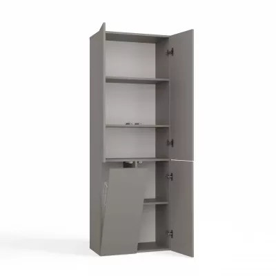 Badezimmerschrank 60 cm mit Wäschekorb ATSO 5 - grau