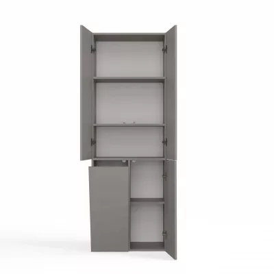 Badezimmerschrank 60 cm mit Wäschekorb ATSO 5 - grau