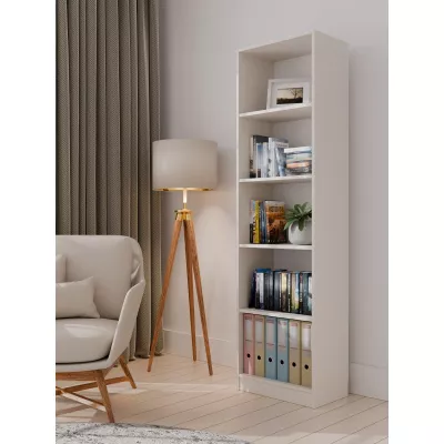 Schmales Bücherregal RAUNO - 50 cm, Kaschmir