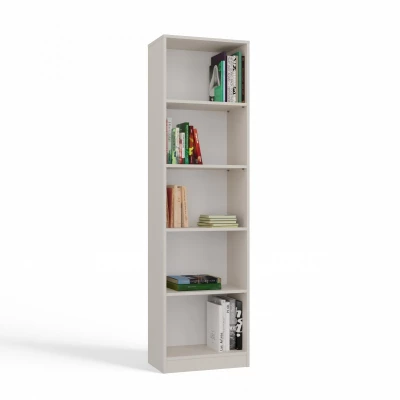 Schmales Bücherregal RAUNO - 50 cm, Kaschmir