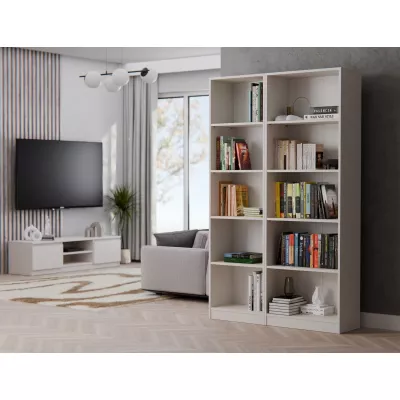 Schmales Bücherregal RAUNO - 50 cm, Kaschmir
