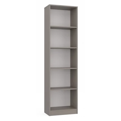 Schmales Bücherregal RAUNO – 50 cm, grau
