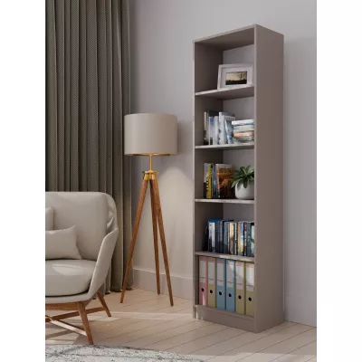 Schmales Bücherregal RAUNO – 50 cm, grau