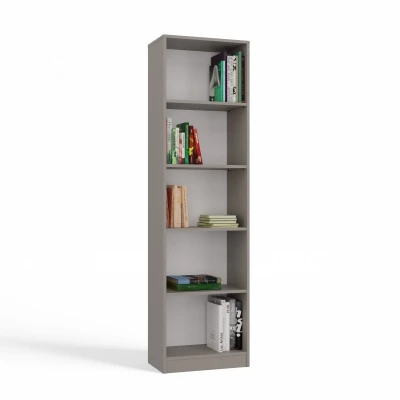Schmales Bücherregal RAUNO – 50 cm, grau