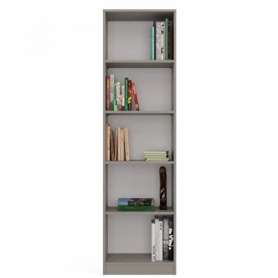Schmales Bücherregal RAUNO – 50 cm, grau
