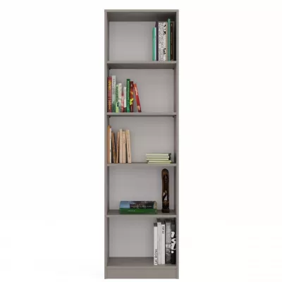 Schmales Bücherregal RAUNO – 50 cm, grau