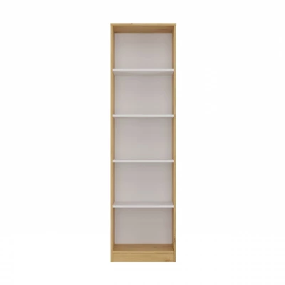 Schmales Bücherregal RAUNO – 50 cm, Artisan Eiche/Weiß