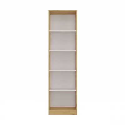 Schmales Bücherregal RAUNO – 50 cm, Artisan Eiche/Weiß