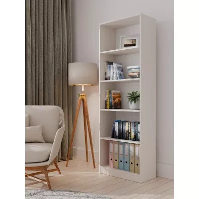 Schmales Bücherregal RAUNO – 60 cm, Kaschmir
