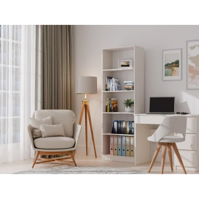 Schmales Bücherregal RAUNO – 60 cm, Kaschmir