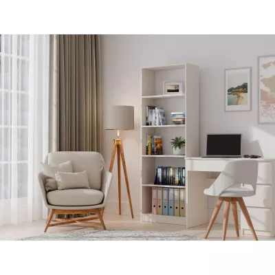 Schmales Bücherregal RAUNO – 60 cm, Kaschmir