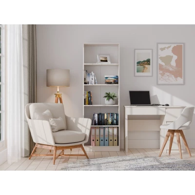 Schmales Bücherregal RAUNO – 60 cm, Kaschmir