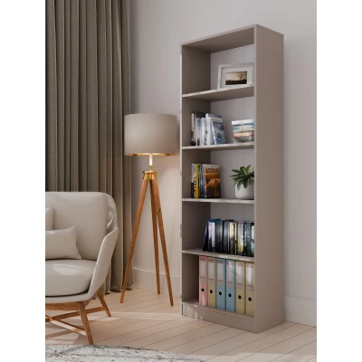 Schmales Bücherregal RAUNO – 60 cm, grau
