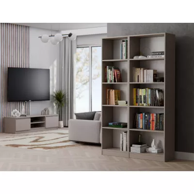 Schmales Bücherregal RAUNO – 60 cm, grau