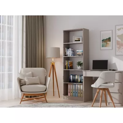 Schmales Bücherregal RAUNO – 60 cm, grau