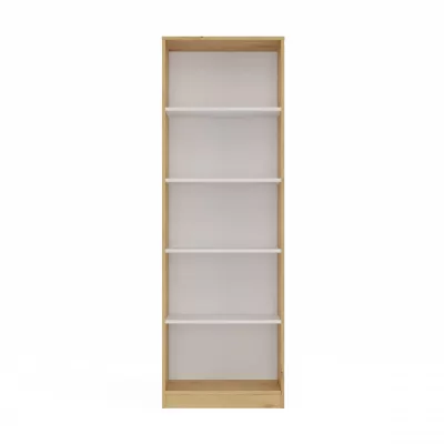 Schmales Bücherregal RAUNO – 60 cm, Artisan Eiche/Weiß