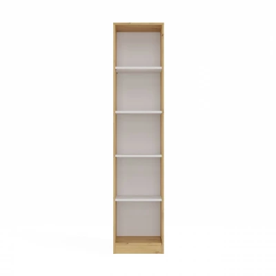 Schmales Bücherregal RAUNO – 40 cm, Artisan Eiche/Weiß