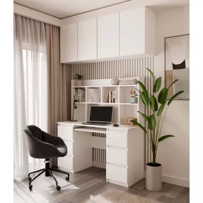 Schreibtischverlängerung 130 cm CULLMAN - weiß