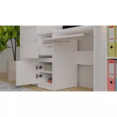 PC-Tisch OZARK - weiß, linke Version