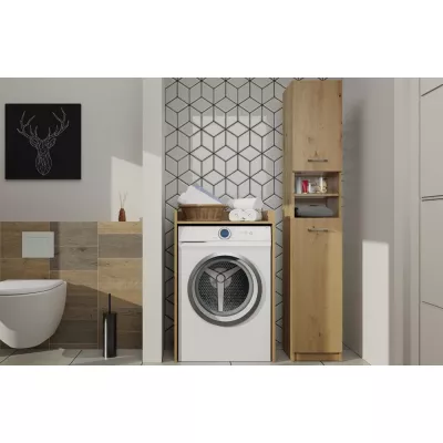 Schmaler Badezimmerschrank JANNO - Artisan Eiche