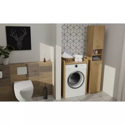 Schmaler Badezimmerschrank JANNO - Artisan Eiche