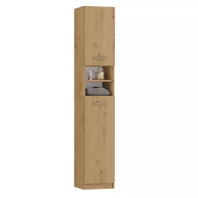 Schmaler Badezimmerschrank JANNO - Artisan Eiche